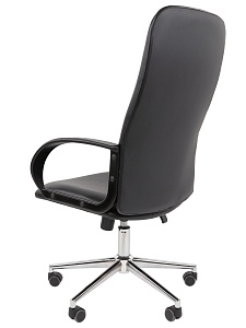 Офисное кресло CHAIRMAN 278 хром, экокожа, черный
